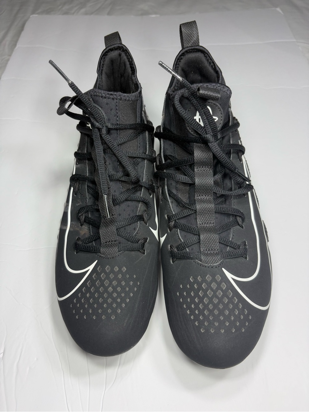 Nike Lacrosse Men’s Black Athletic Cleats with White Swoosh